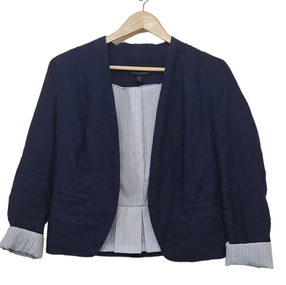 Cynthia Rowley Linen Blazer XS